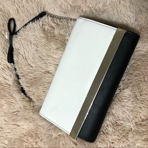 Black & white convertible clutch